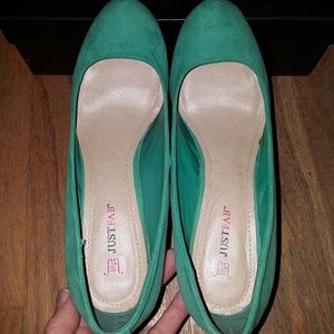 JustFab Aquamarine Heels